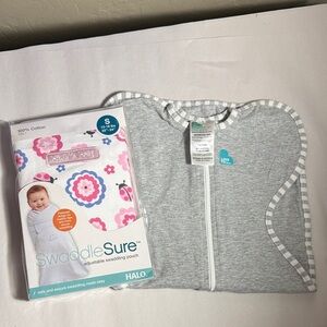 Halo Gray Adjustable Swaddle Pouch NWT love to dream swaddle both size small.